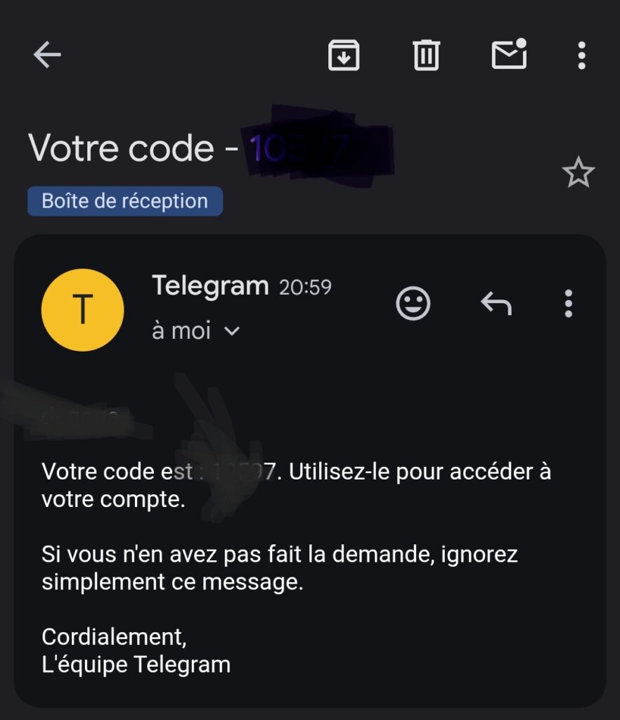 Créer un compte Telegram avec Telegram X 2 1000370158