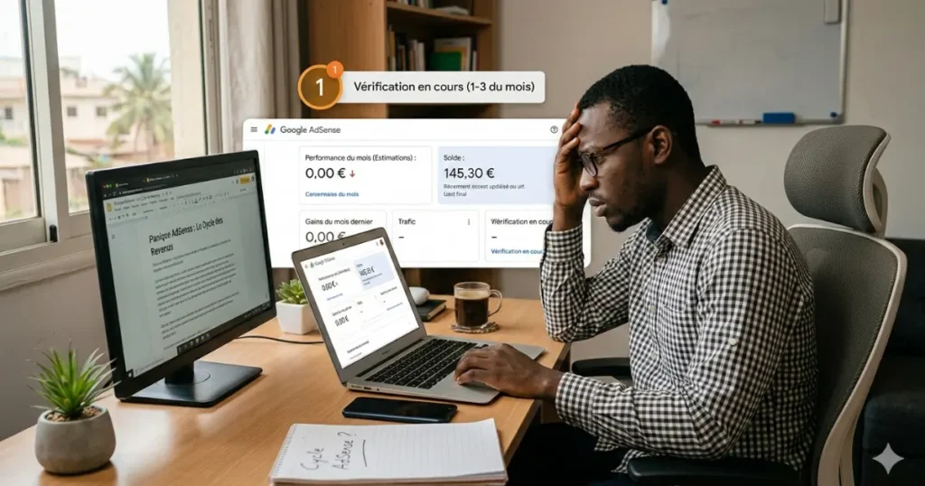 Le revenus de mon Compte AdSense reste bloqué sur 0
